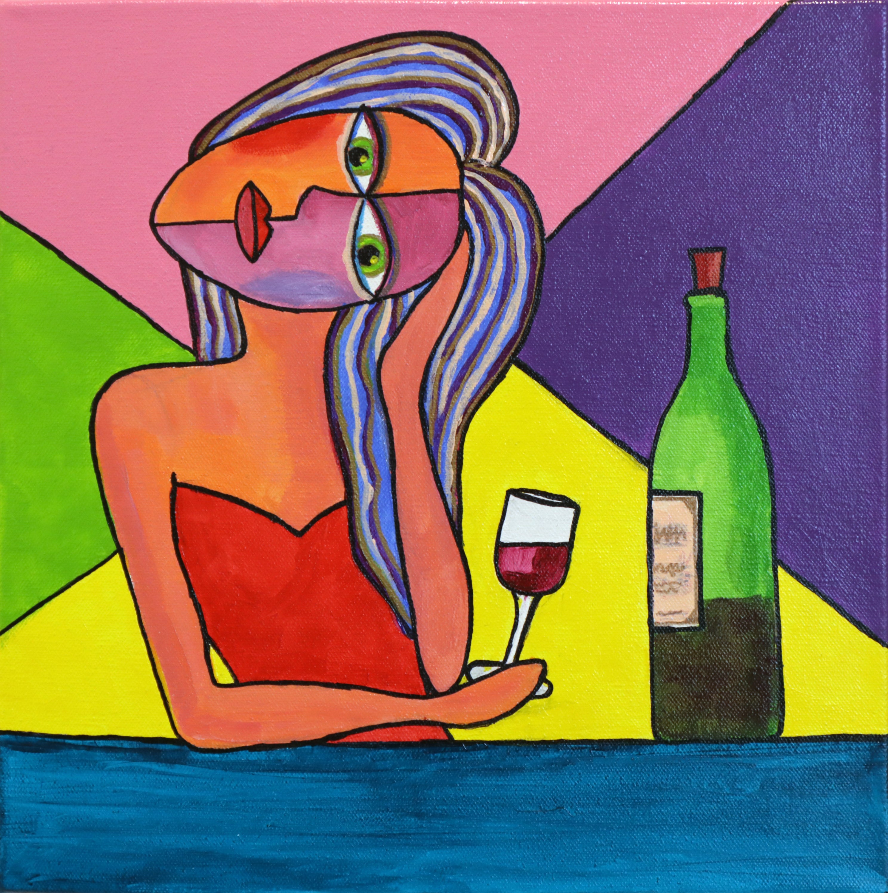 Woman with Wine, 2024 (A9)